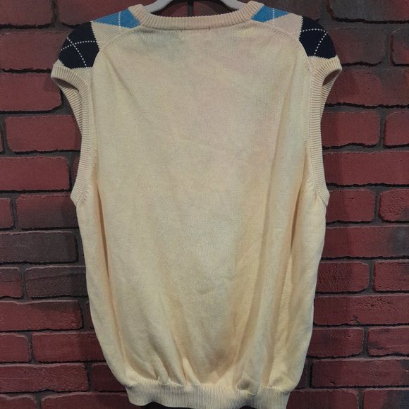 346 Brooks Brothers Supima Cotton Men's Sweater Vest Argyle Design Large - Picture 5 of 7